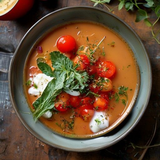 Zuppa di pomodori divertente