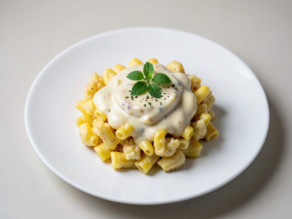 Cremosa di cavolfiore, pasta e formaggio