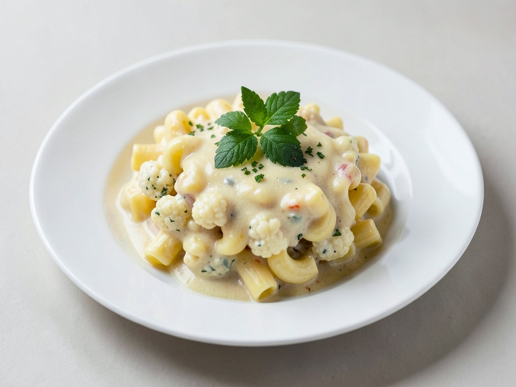 Padella cremosa di cavolfiore e pasta al formaggio