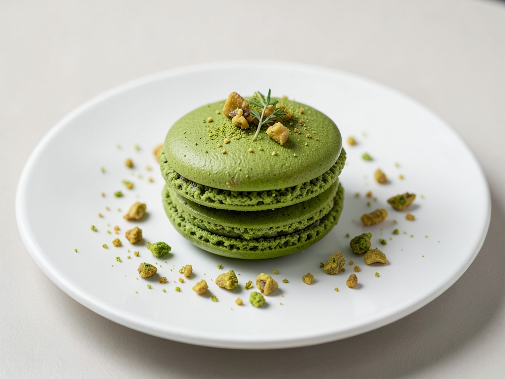 Grüner Tee Pistazien Macarons