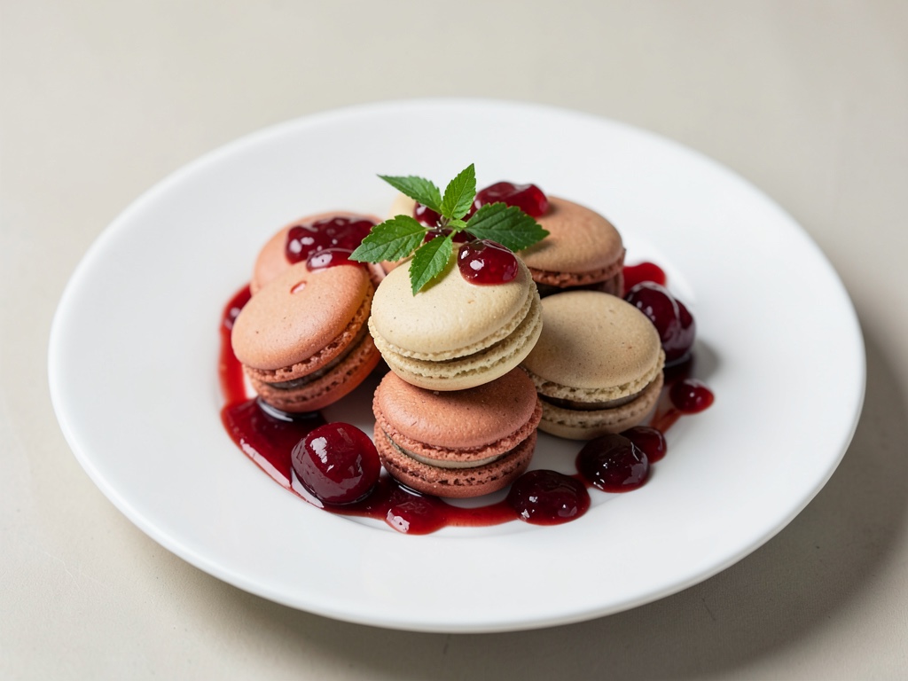 Macaron al ciliegio con marmellata fatta in casa