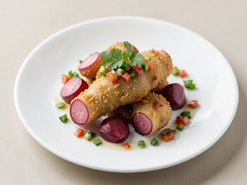 Ravanello croccante in pastella tempura con salsa fresca