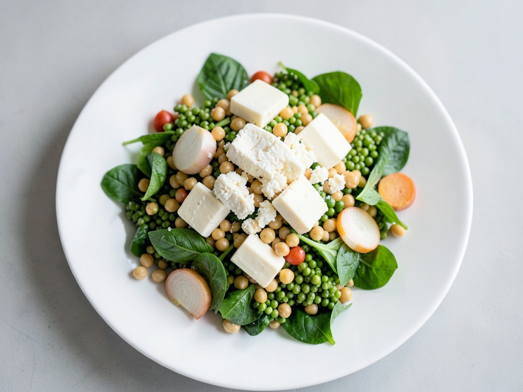 Insalata colorata di mais, fagioli e formaggio
