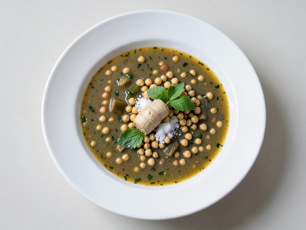 Zuppa cremosa di mais con neve d'uovo