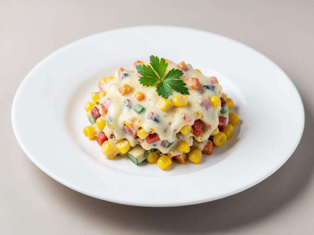 Casserole cremoso di mais e peperoni