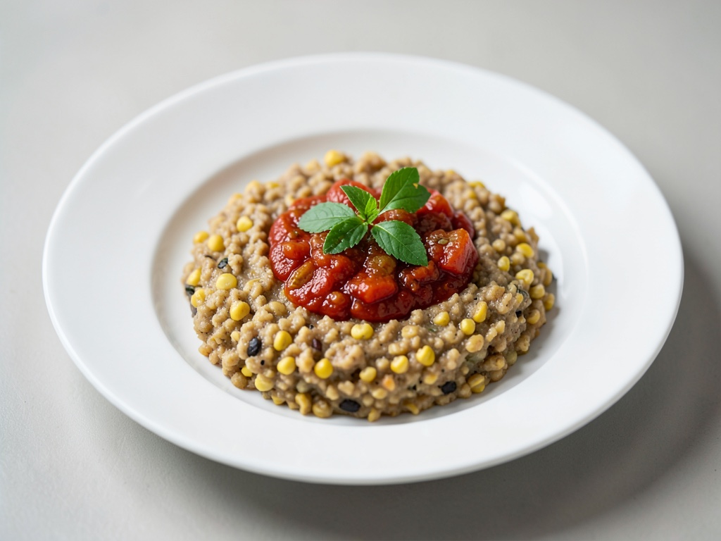 Polenta africana con salsa di pomodoro speziata
