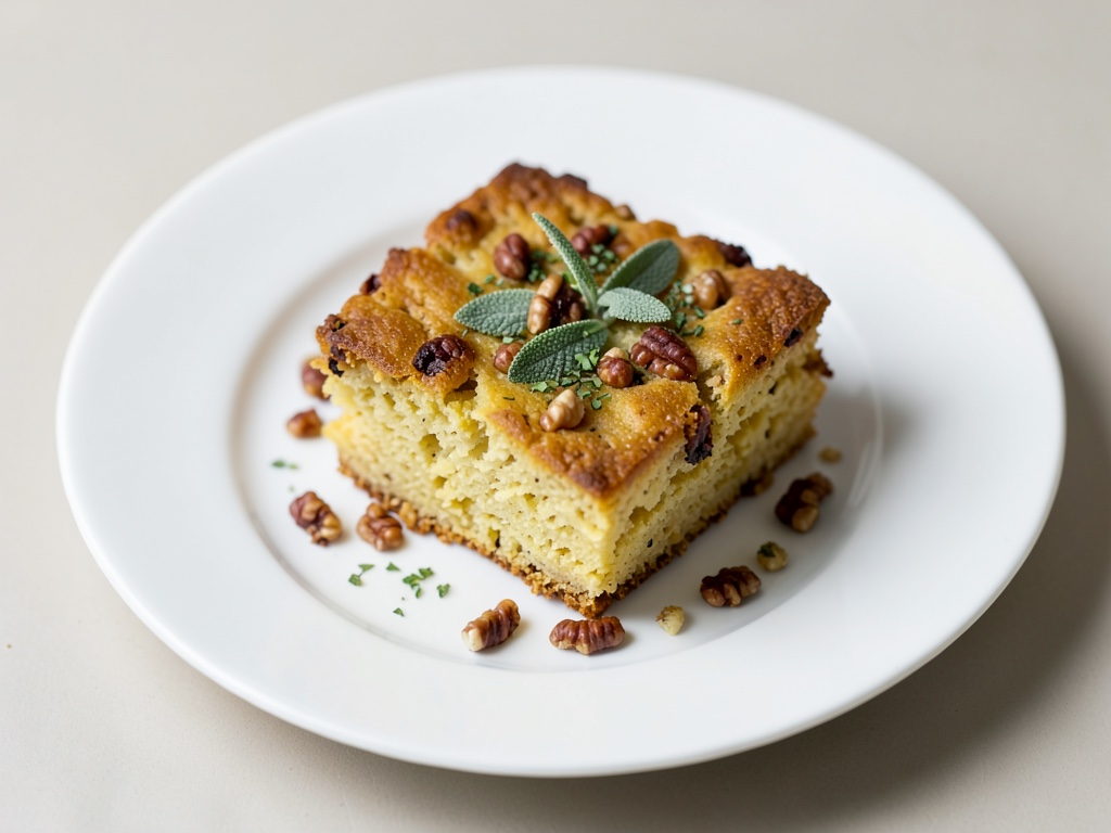 Pan de maíz crujiente con salvia y nueces