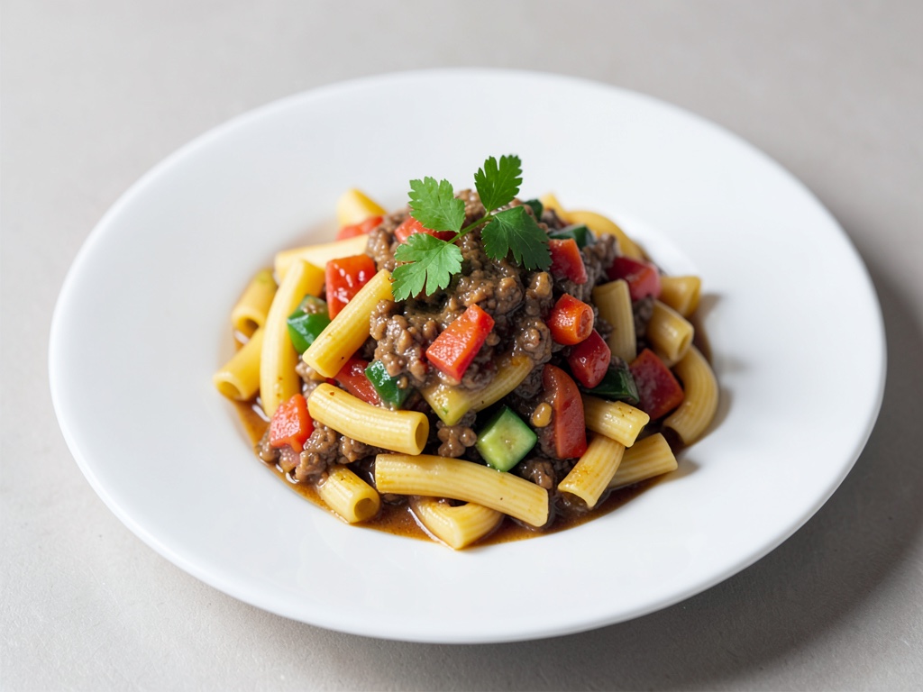 Maccheroni con ragù di verdure