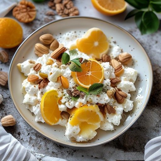 Quark frutal con mandarina y jengibre