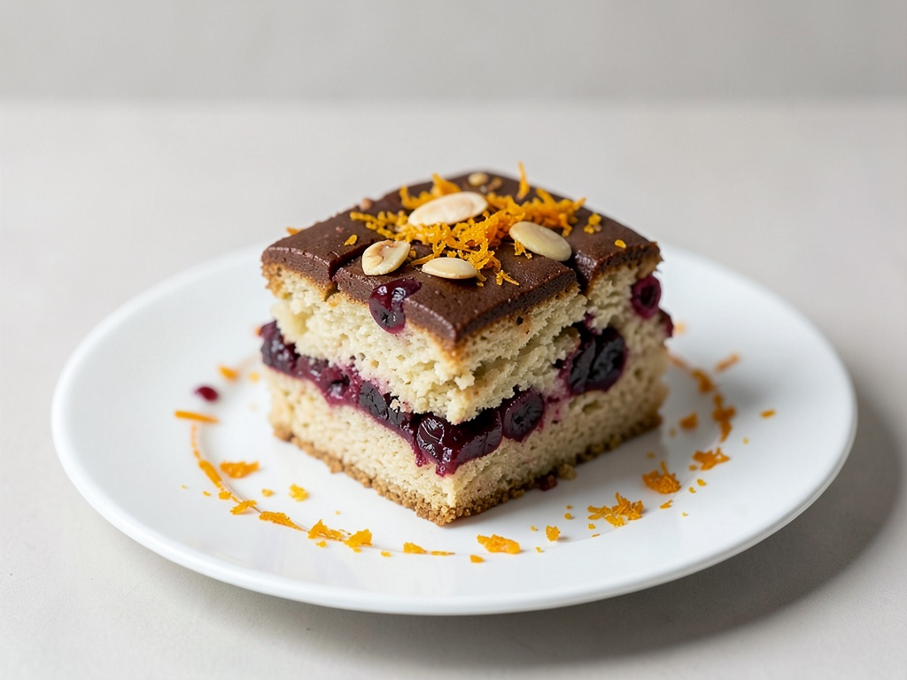 Saftiger Mandel-Kirsch-Kuchen mit Orangenaroma