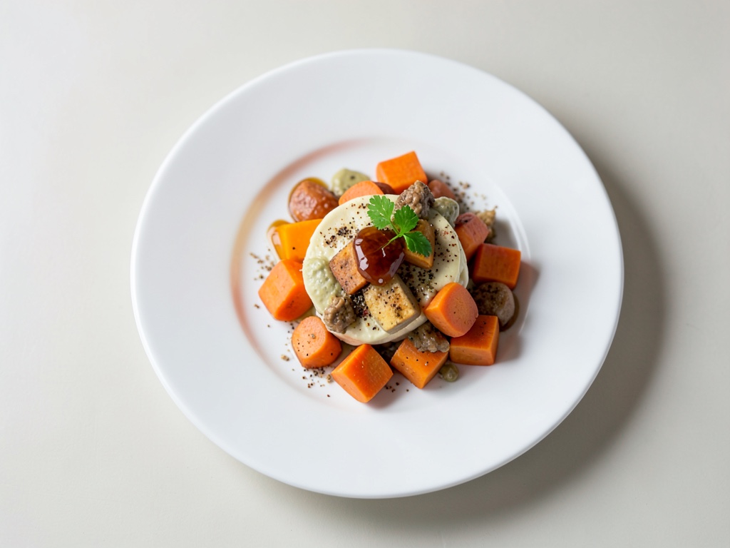Dessert di patate dolci con crema di mandorle