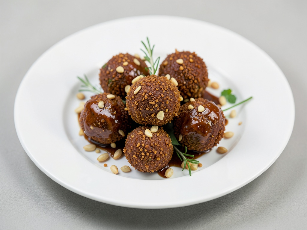 Palline croccanti al marzapane con pinoli