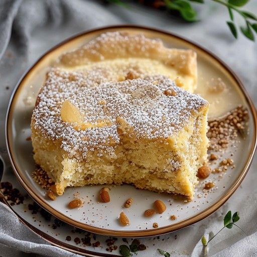 Torta croccante di mele e mandorle con pasta lievitata