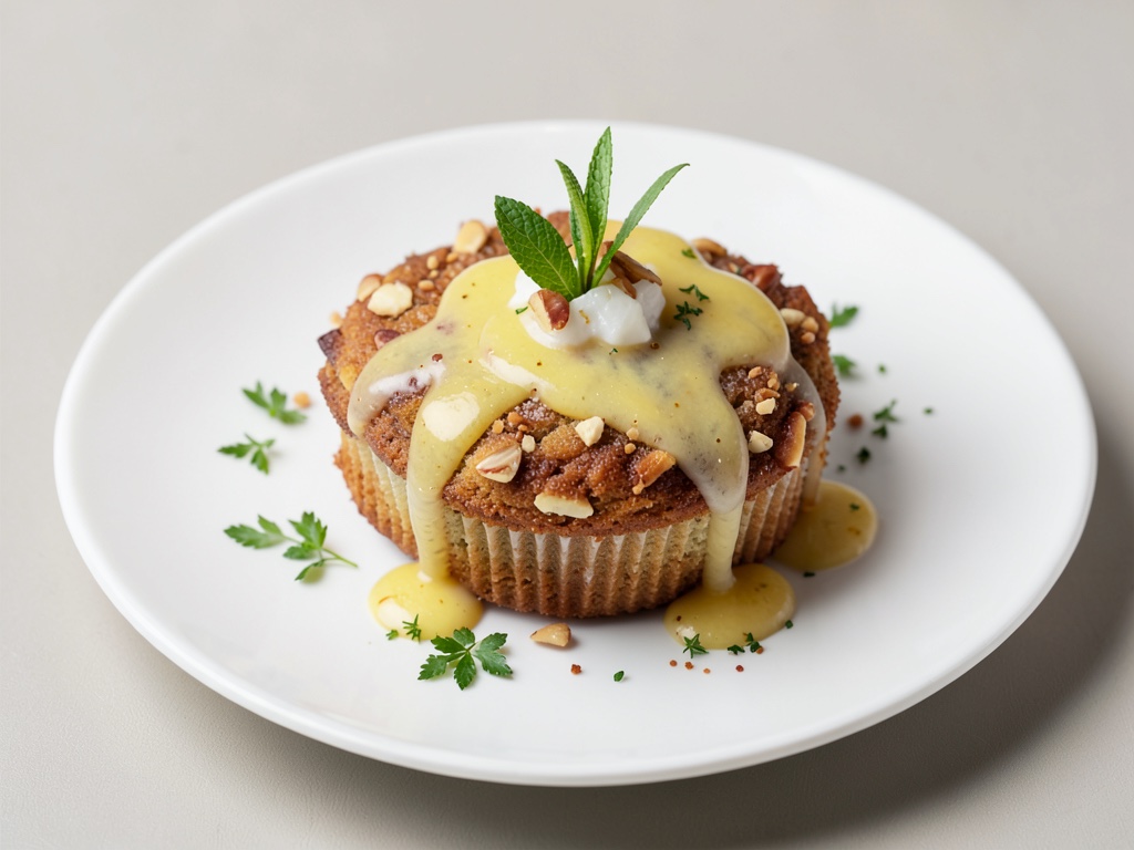 Fluffige Mandelmuffins mit Zitronenguss