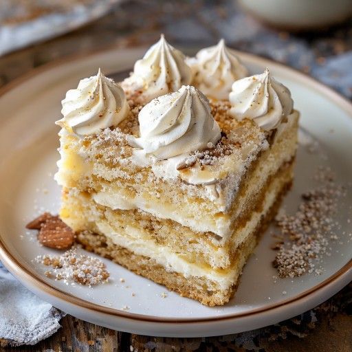 Torta classica alle mandorle con meringa