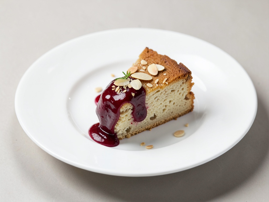 Torta alle mandele con ganache di ribes