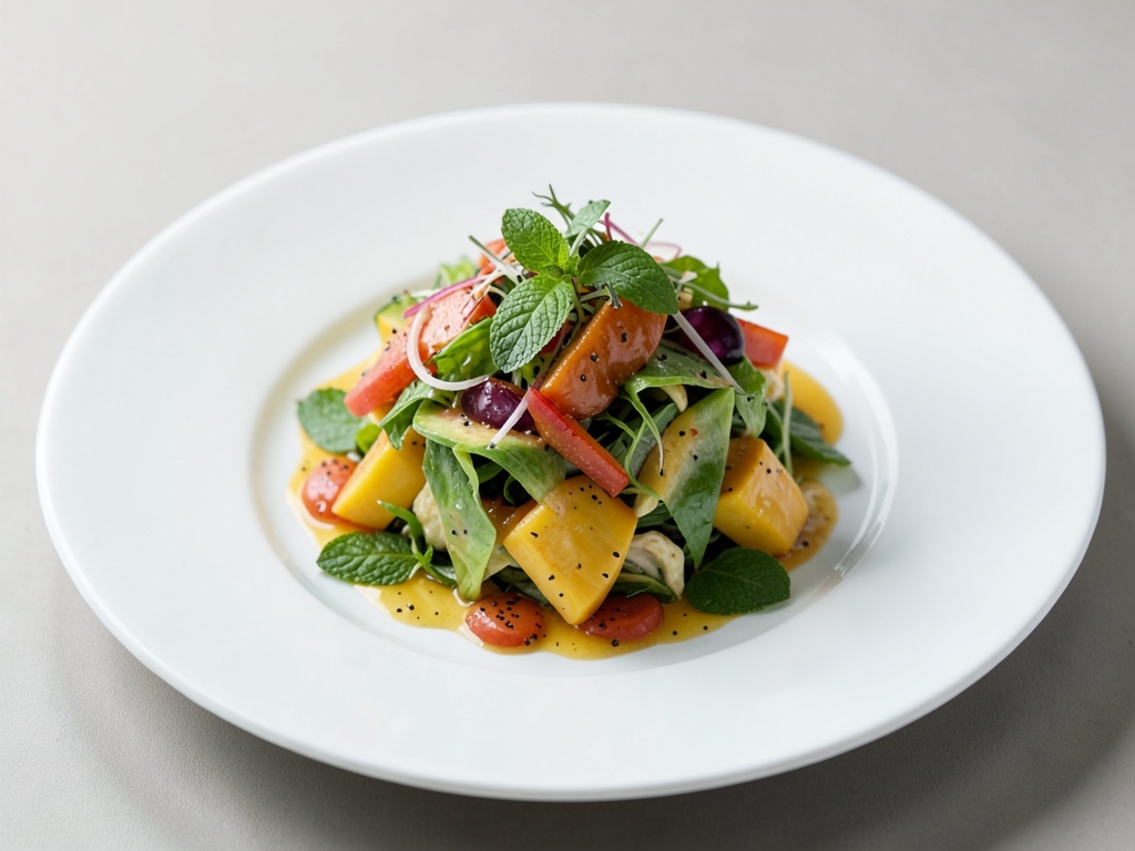 Insalata fresca di mango e menta