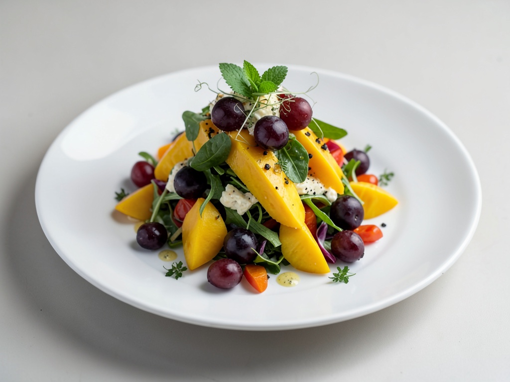 Ensalada fresca de mango y uvas