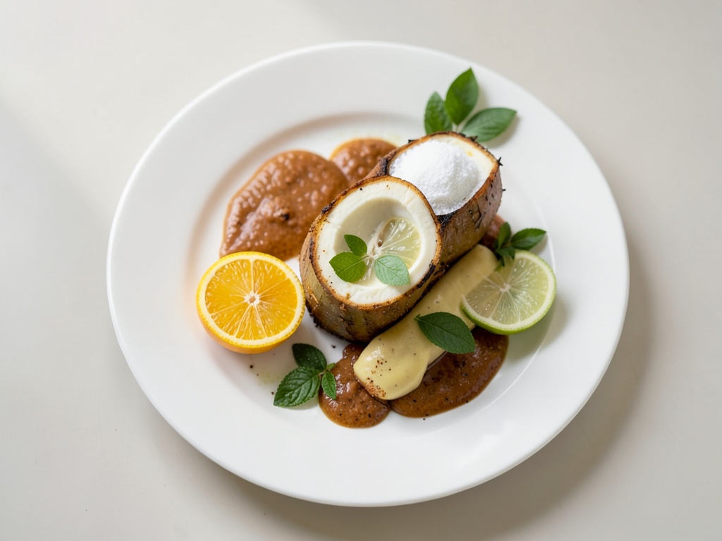 Tropisches Eis aus Kokos und Mango