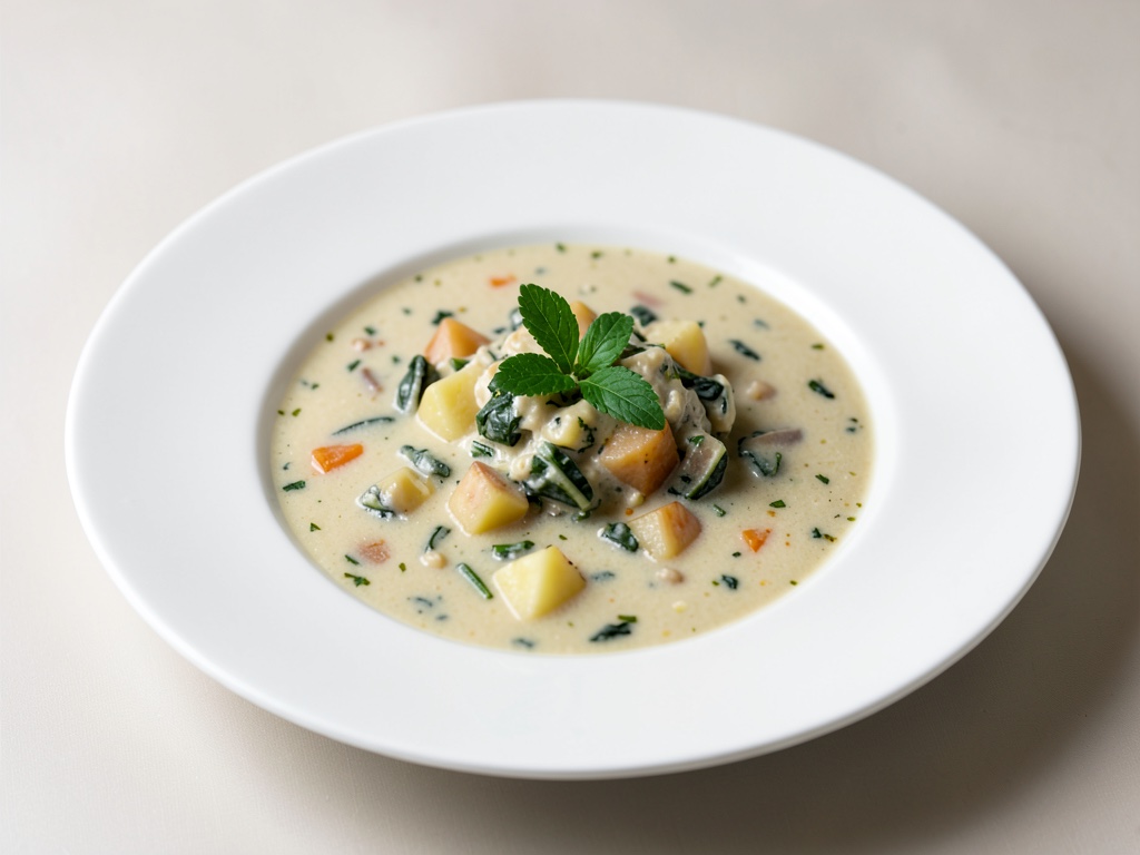 Sopa cremosa de acelga con patatas