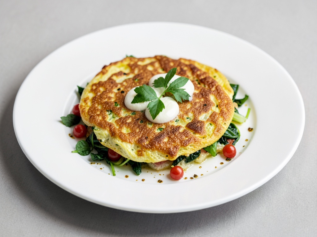 Omelette croccante con bietola e mozzarella