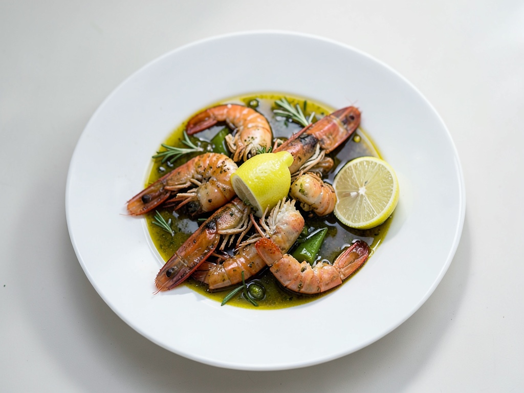 Salade de mangue fraîche aux crevettes sautées