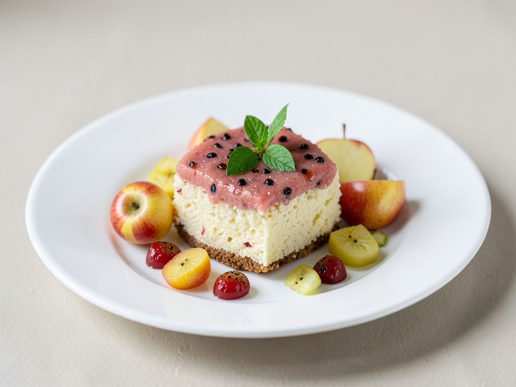 Torta al ricotta e frutti della passione con mele