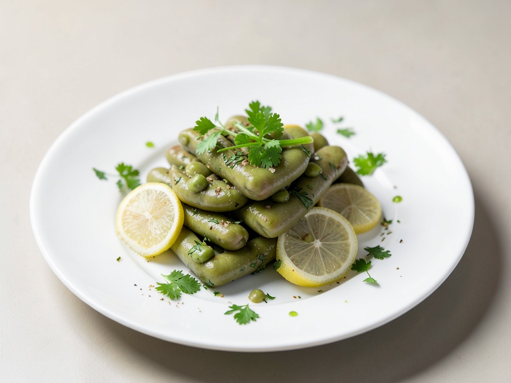 Fèves fraîches au céleri et citron
