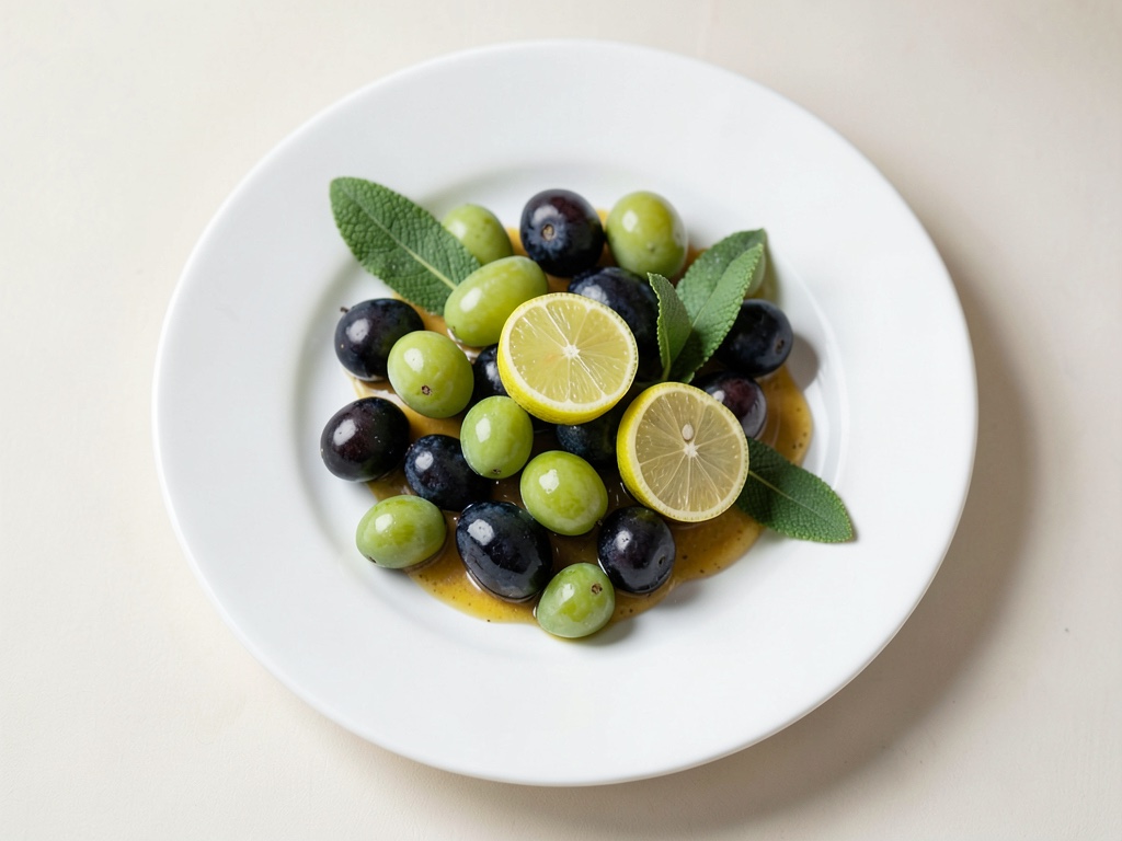 Olives au zeste de citron frais