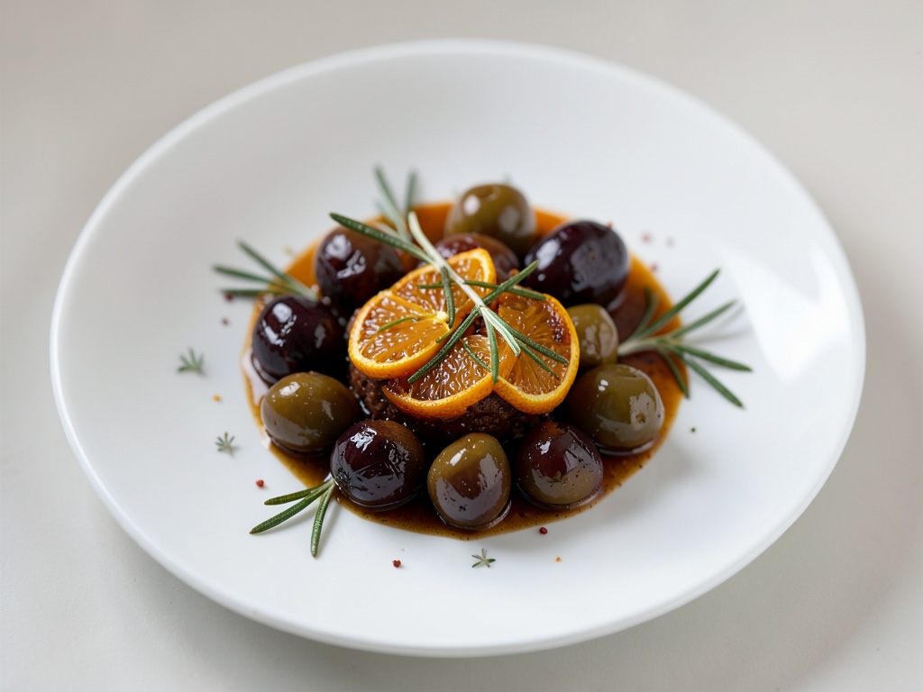 Olive al rosmarino e arancia da marinare