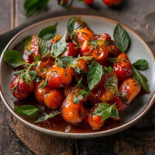 Peperoni in marinatura con aceto al rosmarino e alloro