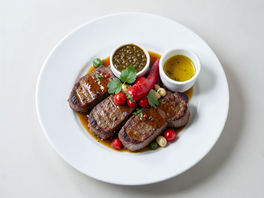 Bistecchi di tacchino alla griglia con miscela di spezie e salsa fruttata