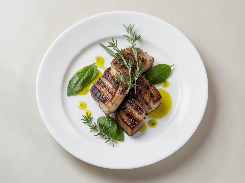 Barbe grillée avec marinade aux herbes