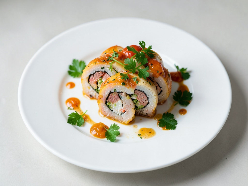 Rotoli di pesce con agrumi e marinatura