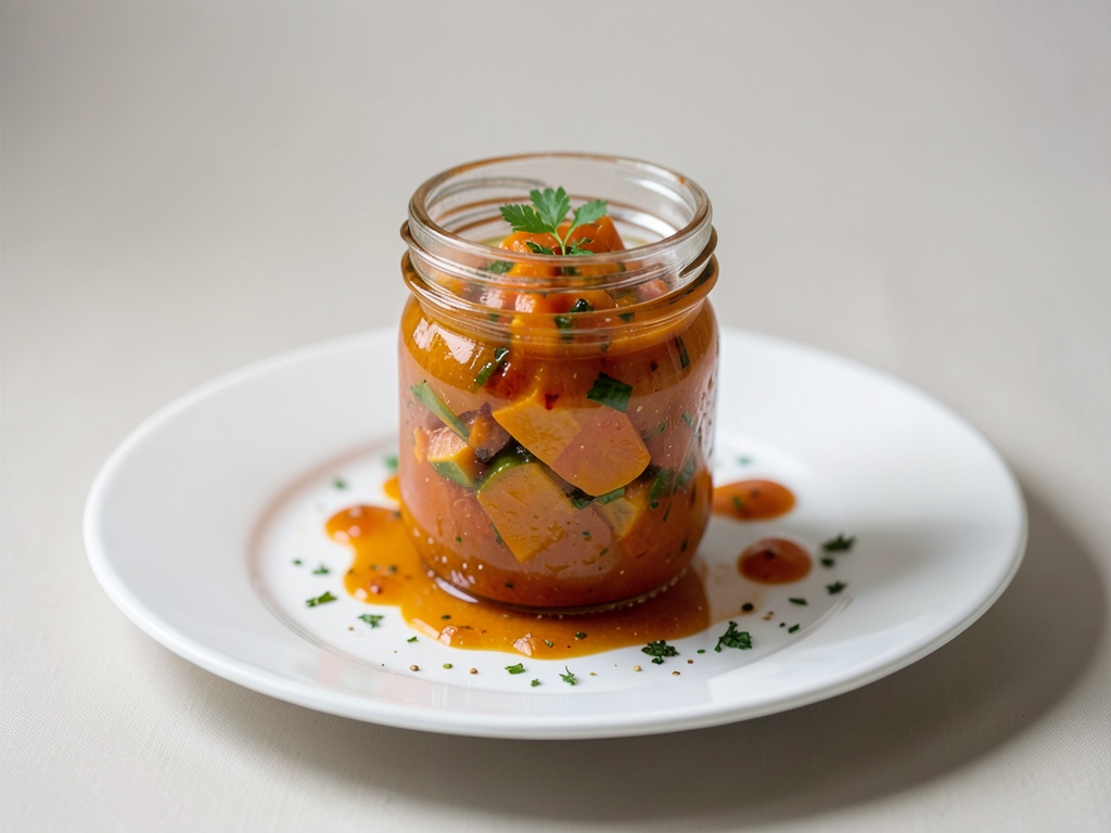 Citrouille aigre-douce en bocal