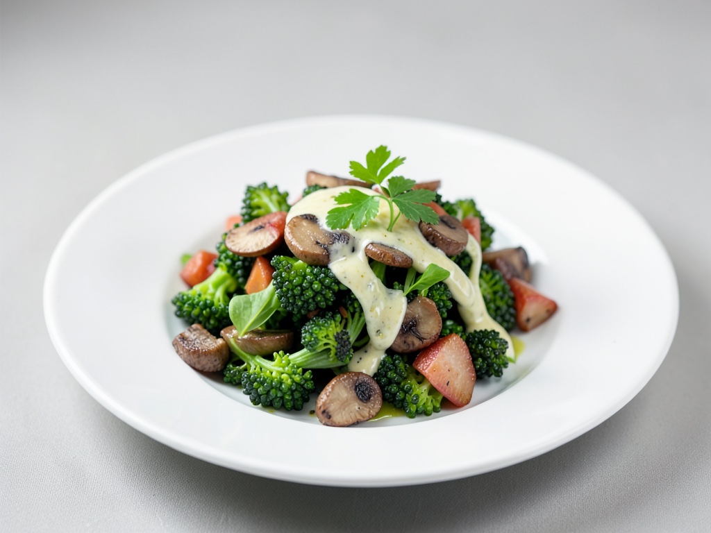 Insalata di Romanesco con Funghi Porcini e Condimento al Lime