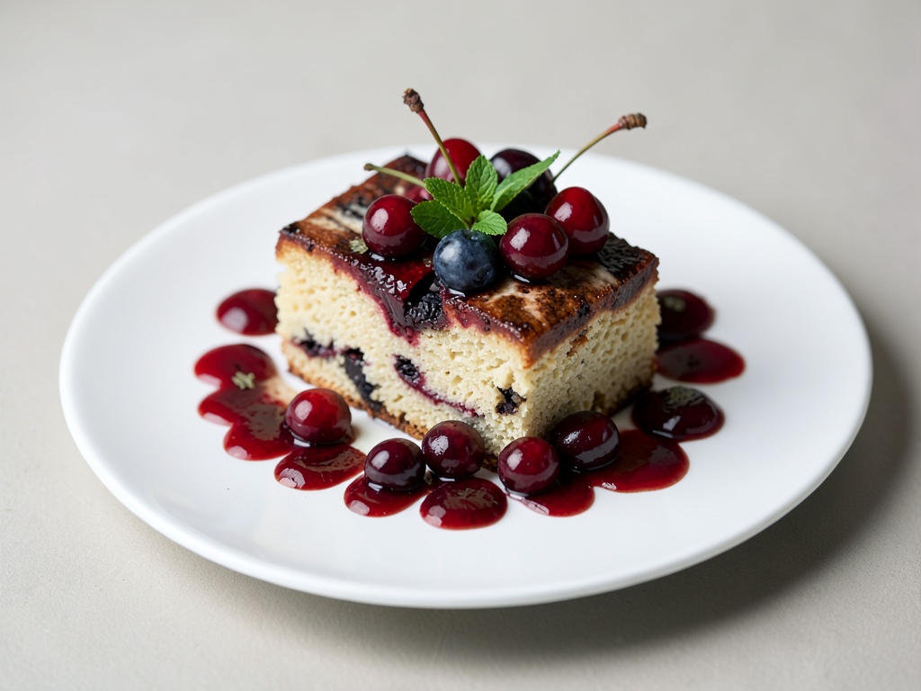 Marmor-Kuchen mit Sauerkirschen