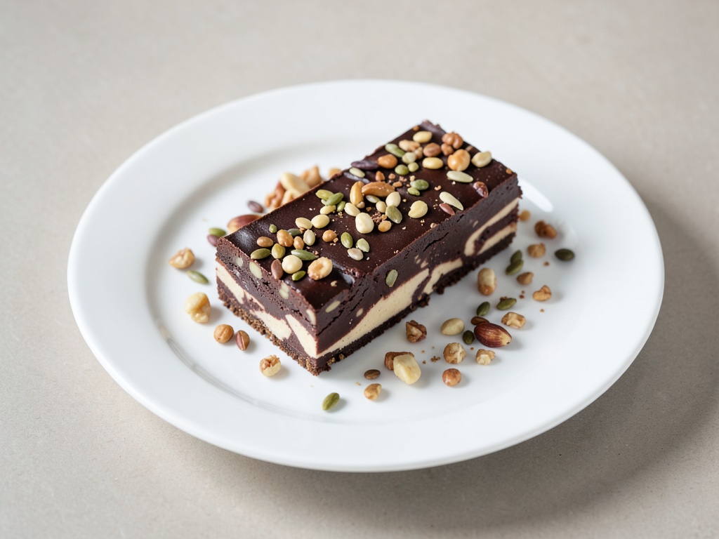 Barres de chocolat marbré aux noix et graines