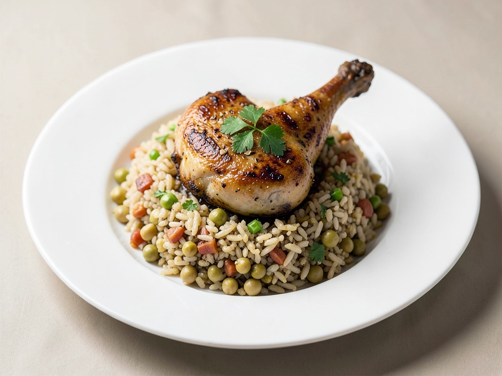 Pollo marocchino con riso ai ceci