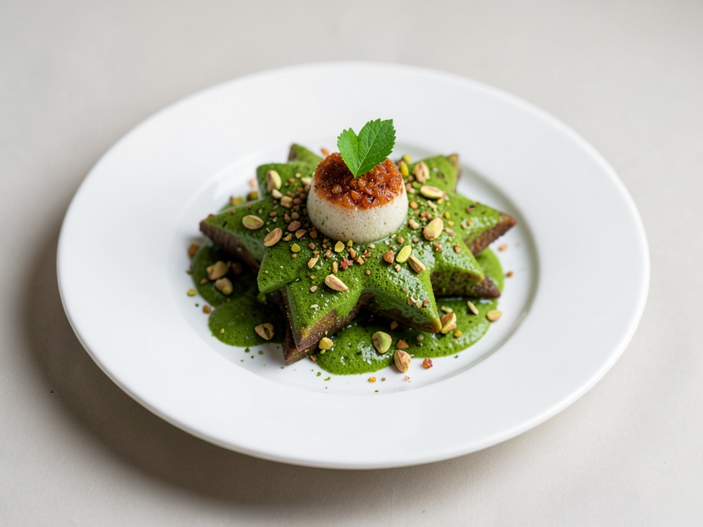 Leckere Matcha-Pistazien-Sterne