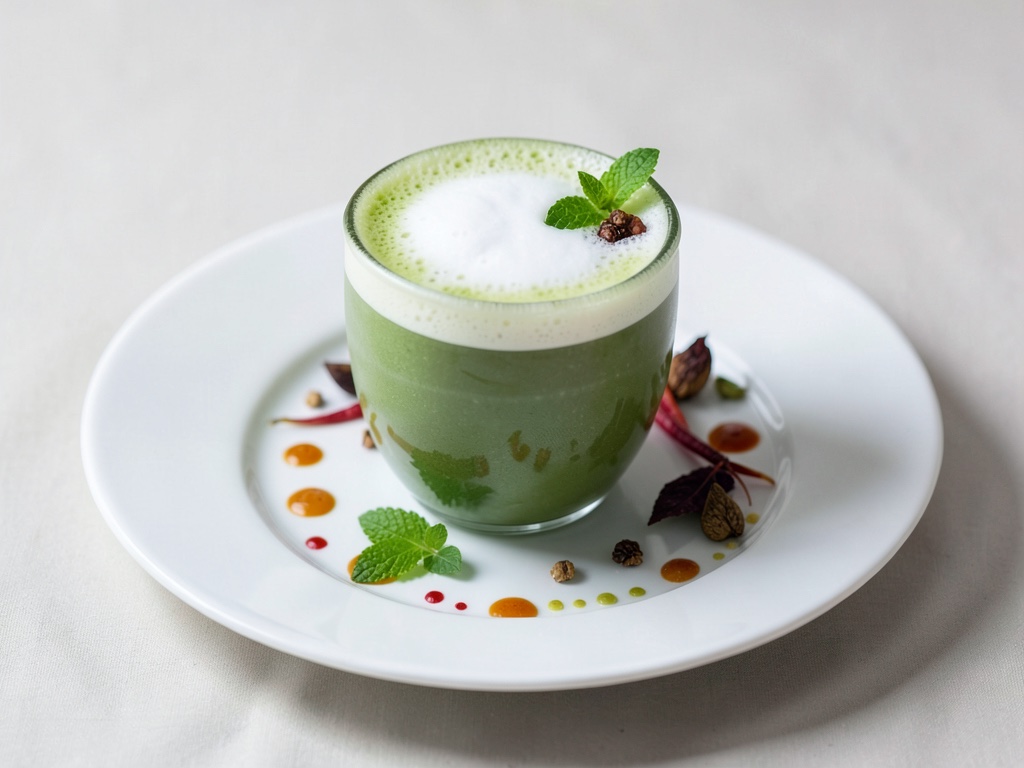 Tè matcha con schiuma di latte