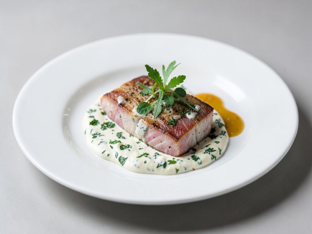 Filetti di aringa con crema fresca allo yogurt alle erbe