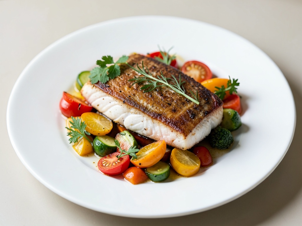 Baccalà al forno con verdure mediterranee
