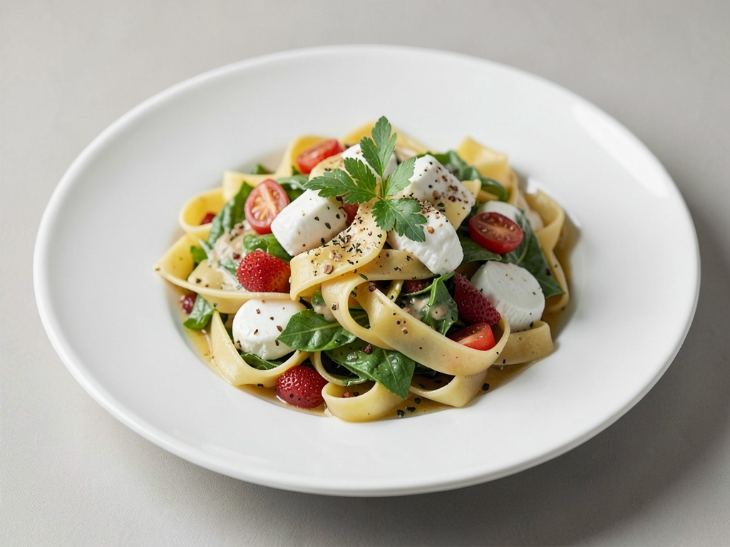 Frischer Nudelsalat mit Mozzarella