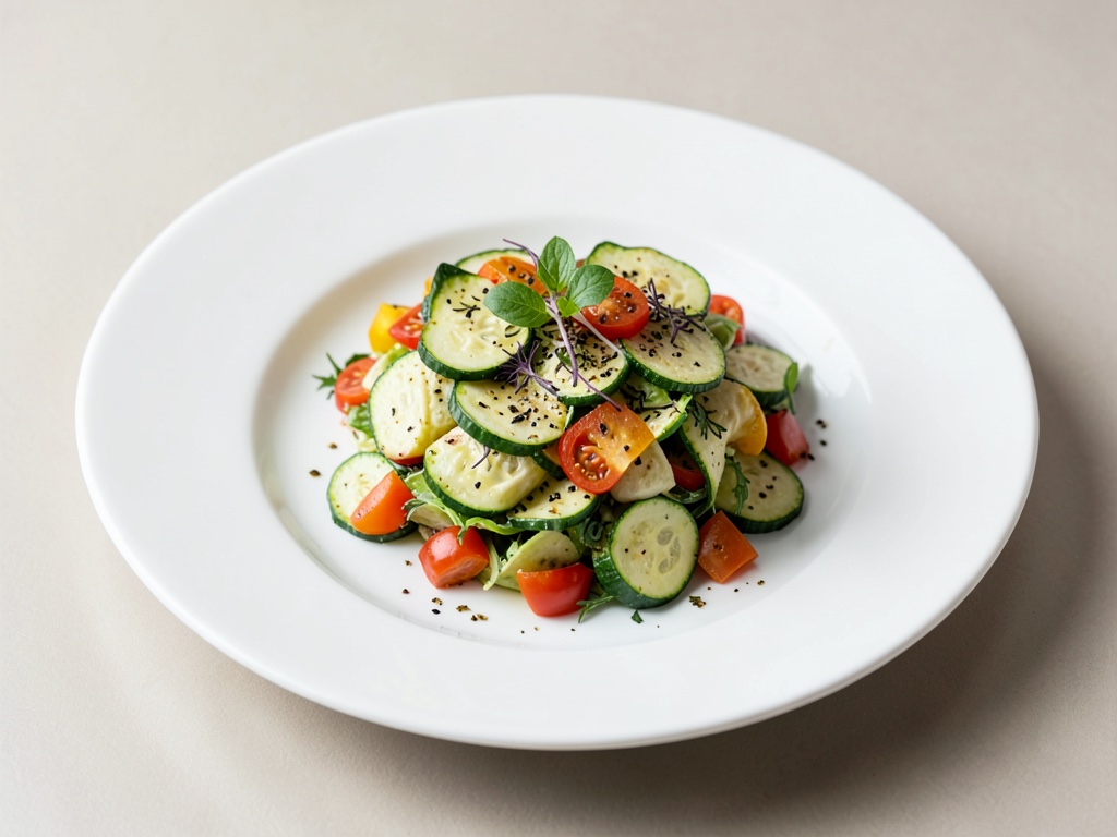 Insalata fresca mediterranea di zucchine