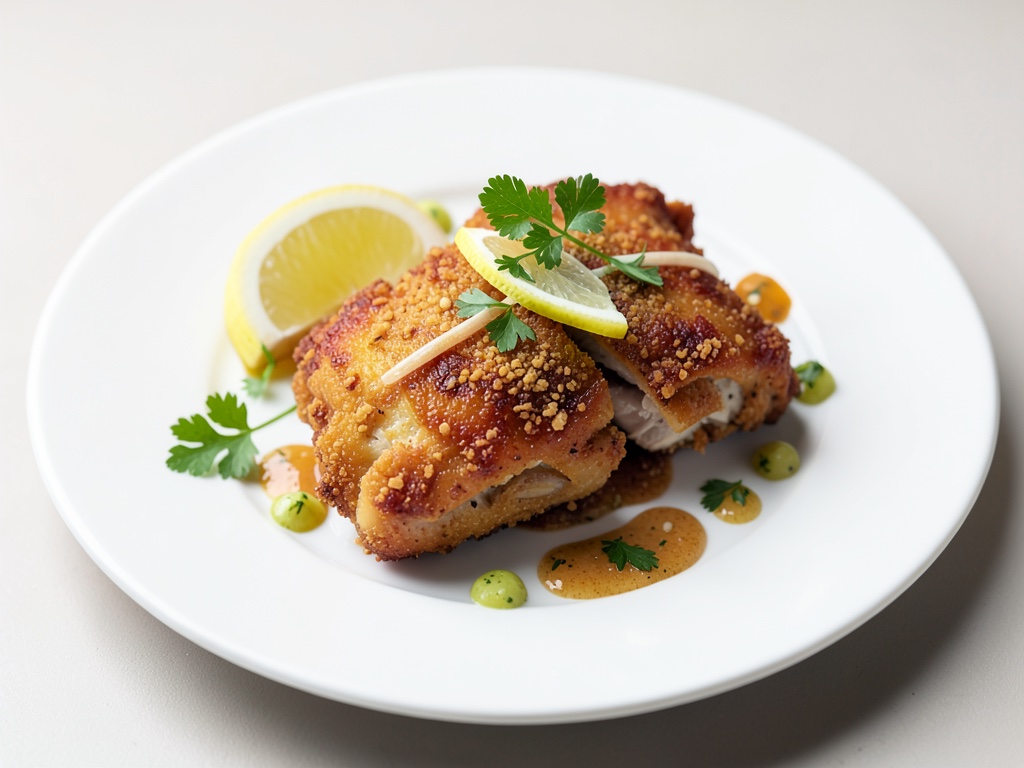 Pollo croccante al limone e aglio