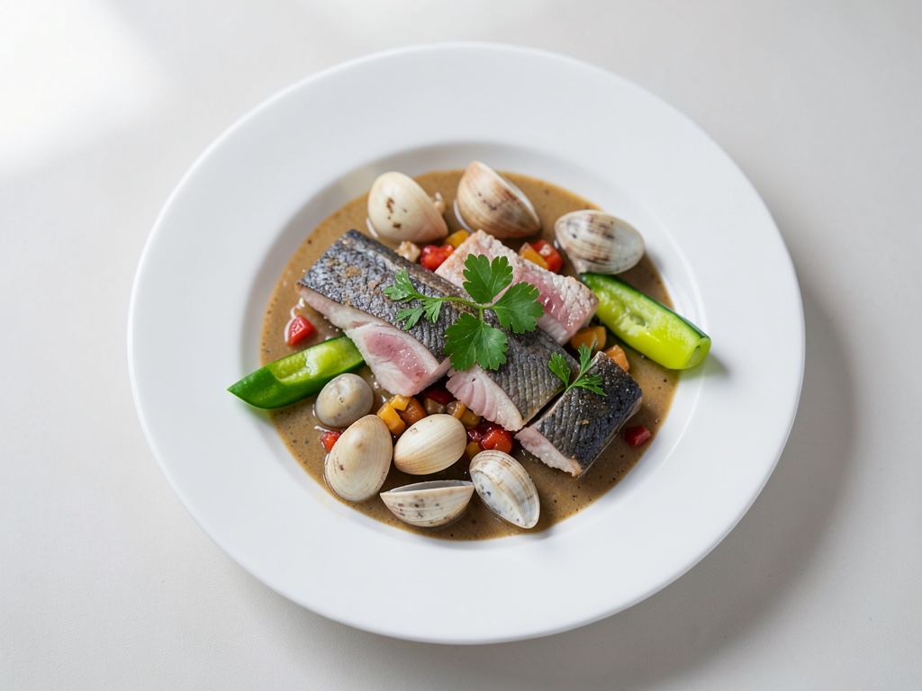 Deliziosa zuppa di pesce e cozze