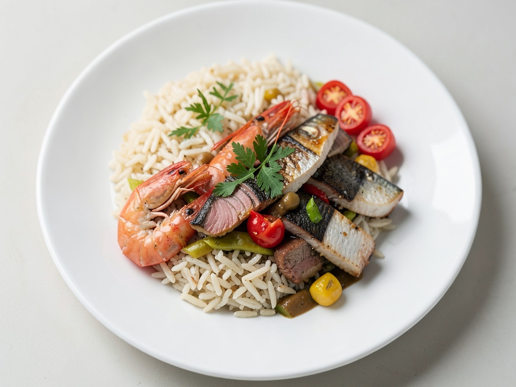 Stufato di frutti di mare con riso