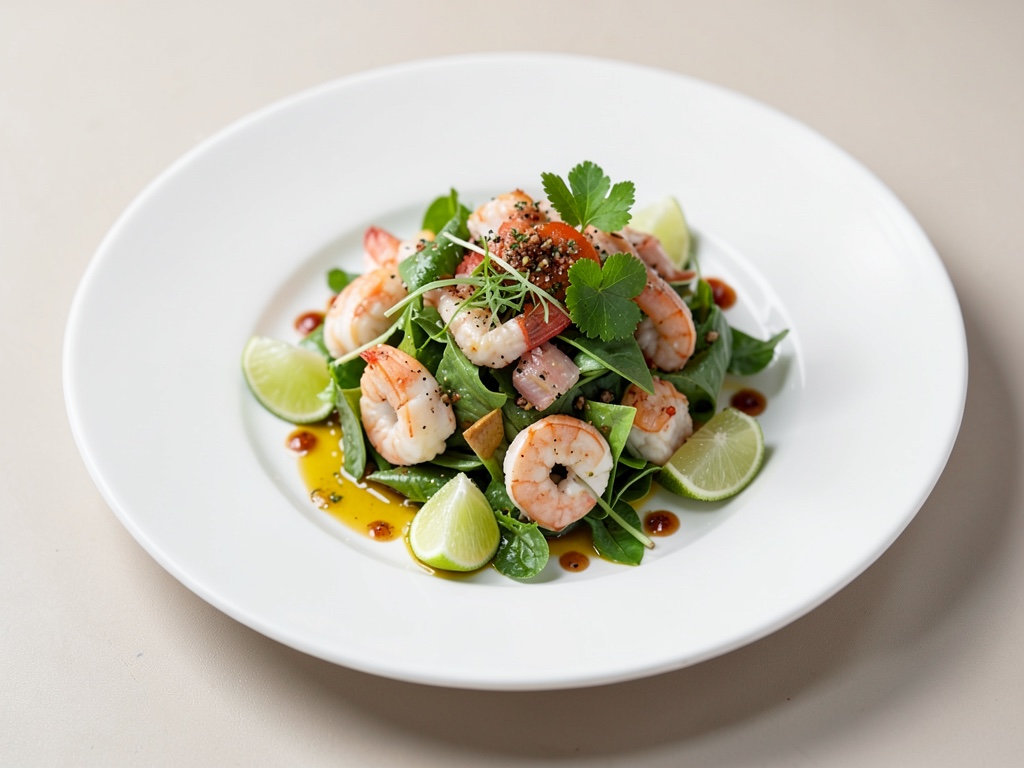 Fresca insalata di frutti di mare con lime