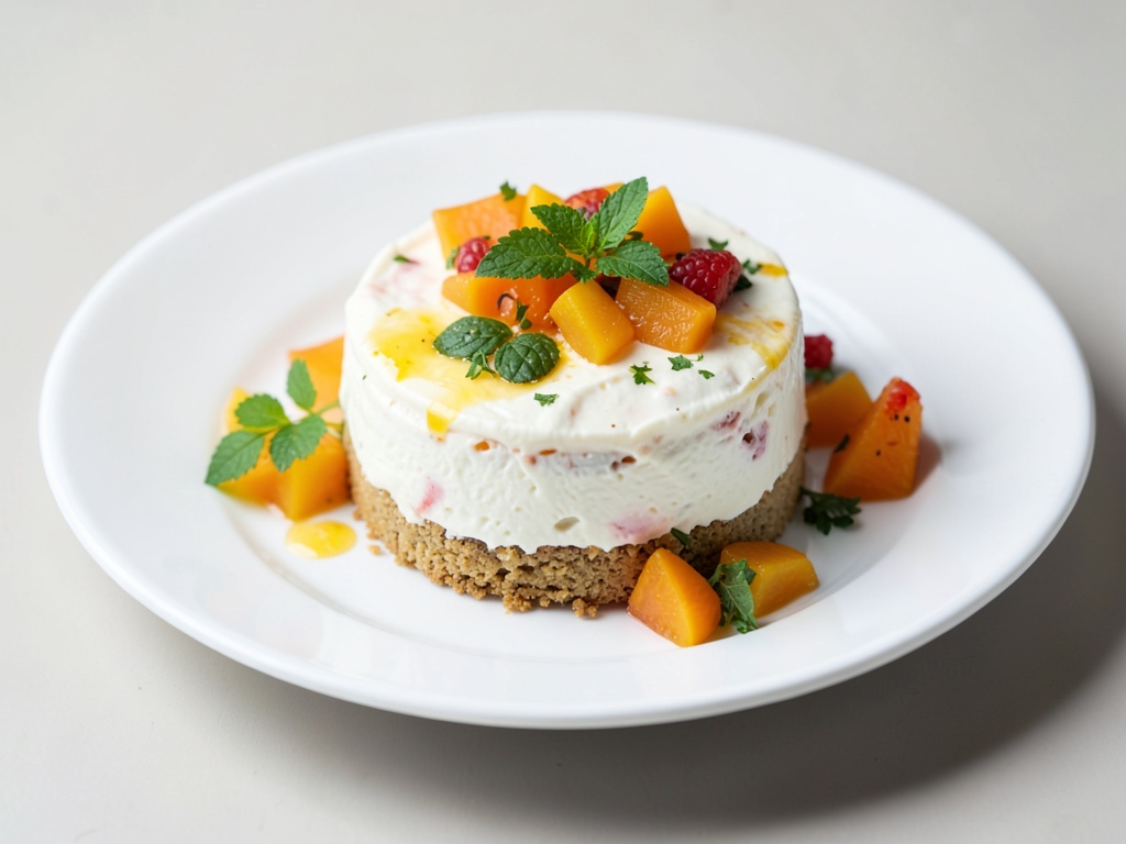 Erfrischende Melonen-Joghurt-Torte
